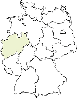 Geografische Lage des Bundesland Nordrhein Westfalen Nordrhein Westfalen