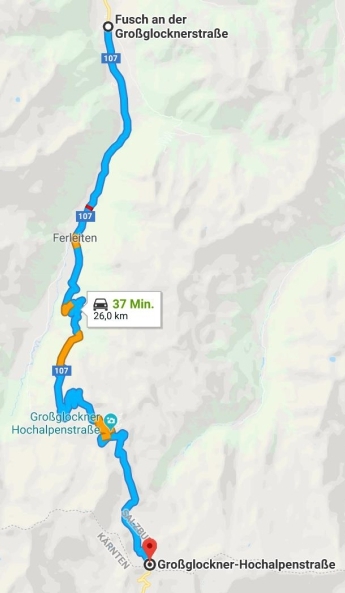 Grossklockner Fahrstrecke